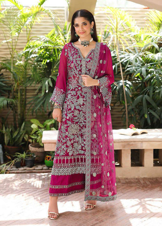 Roheenaz Embroidered Chiffon Suits Unstitched 4