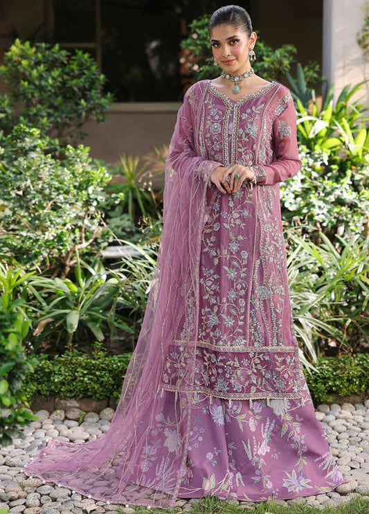 Roheenaz Embroidered Chiffon Suits Unstitched 4 Piece RNZ25AL RN-102 Arooj - Formals Collection