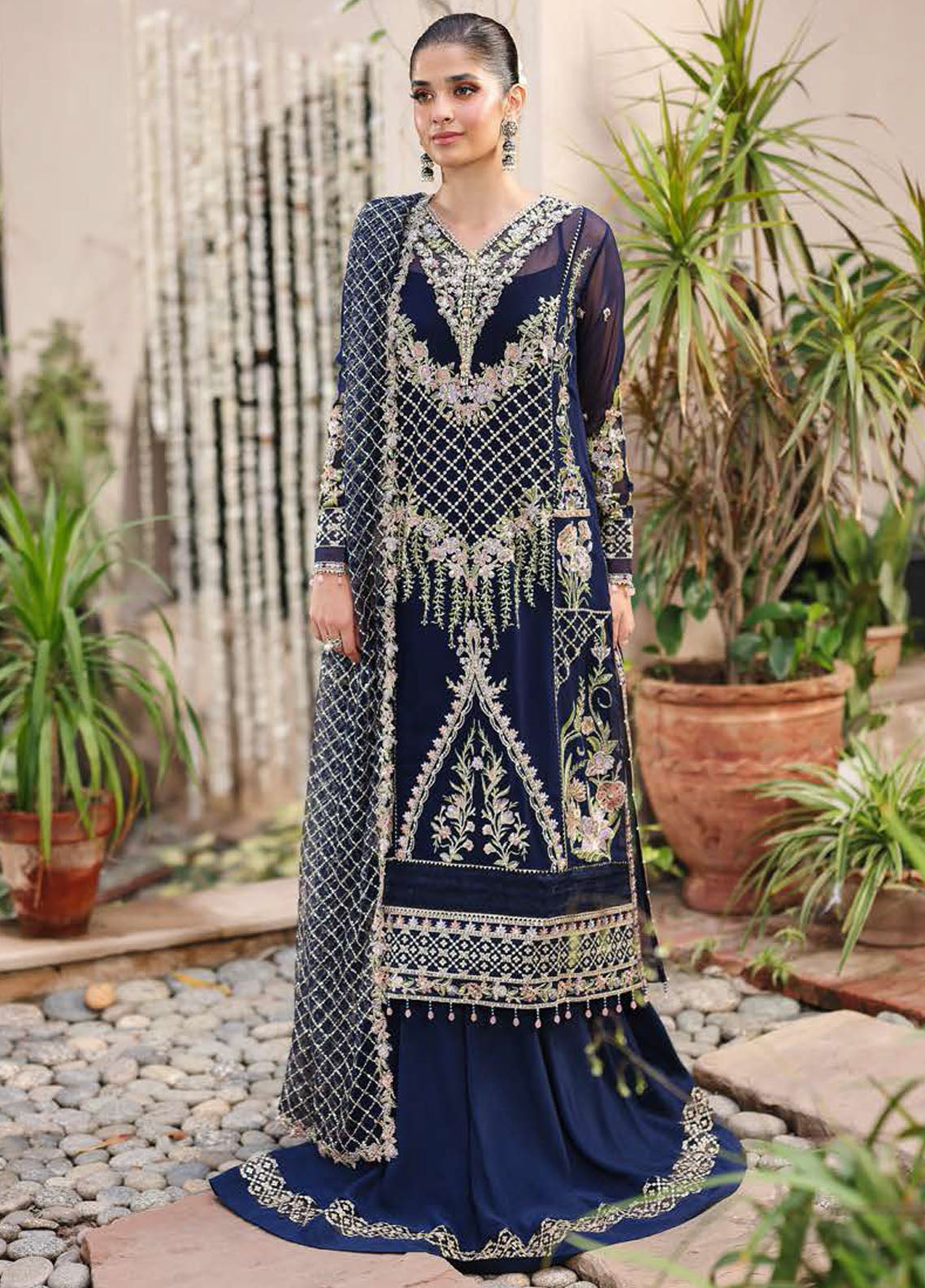 Embroidered Chiffon Suits Unstitched 4 Piece