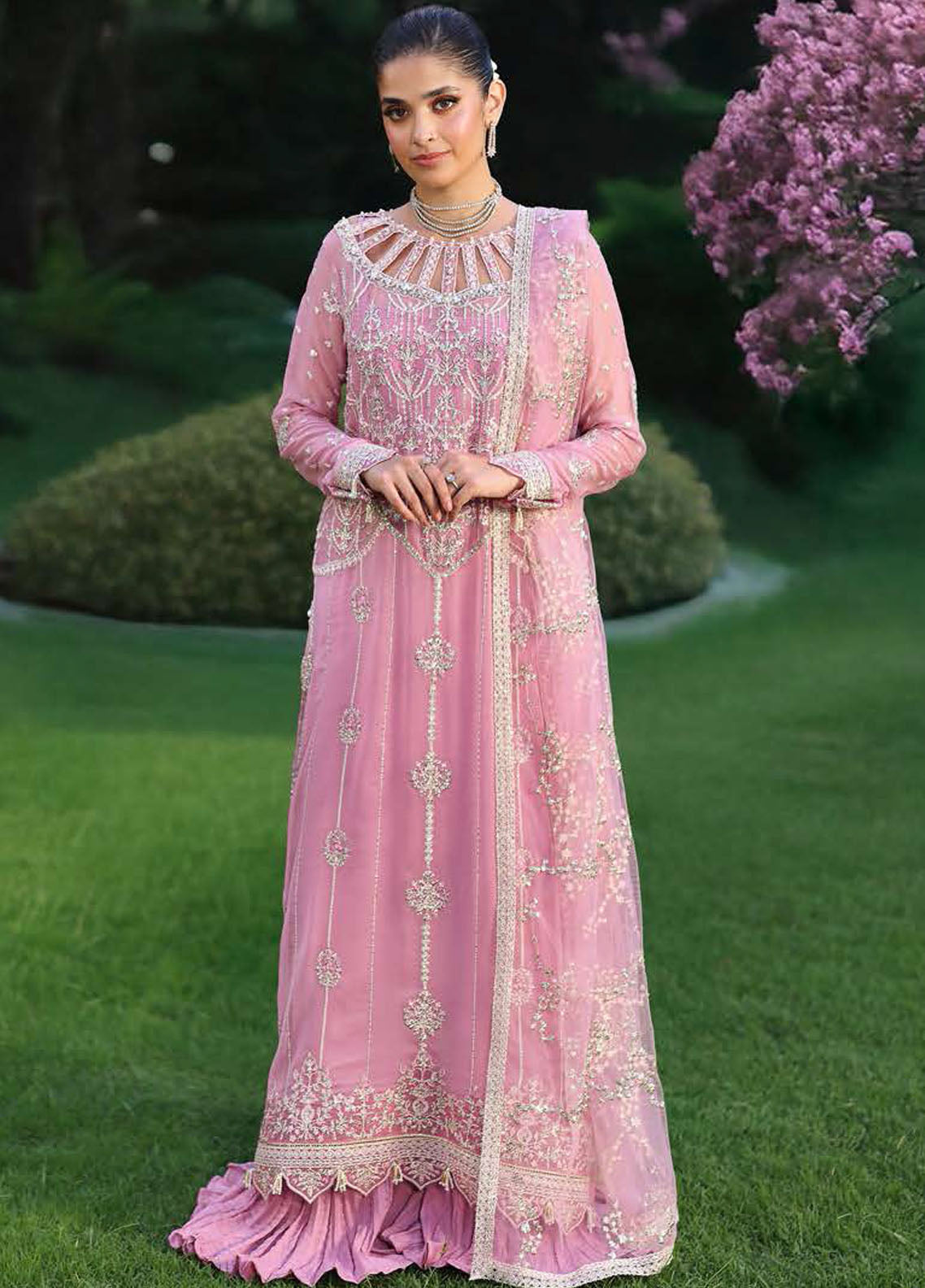 Roheenaz Embroidered Chiffon Suits Unstitched 4